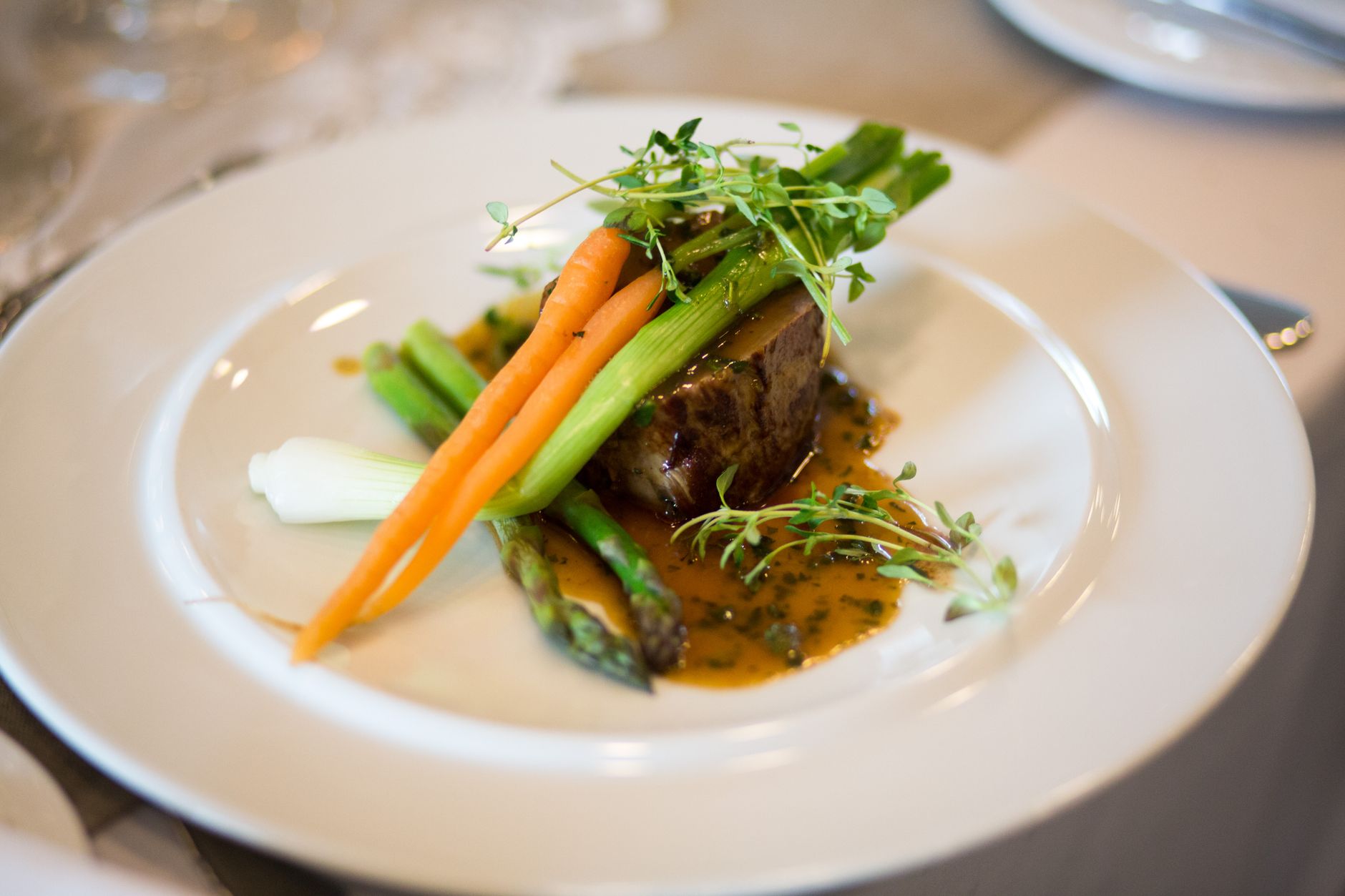 gourmet plated food