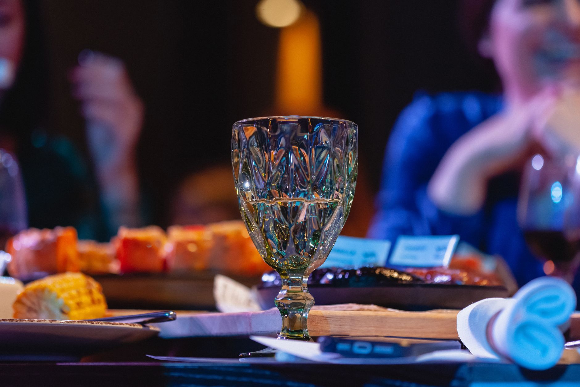 wine glasses dinner